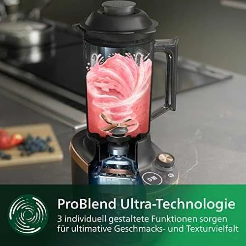 Philips Flip&Juice™ Didelio greičio maišytuvas su sulčiaspaudės moduliu HR3770/10, Juodas