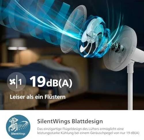 Ventiliatorius Philips 2000 Series | CX2550/00 | Stand Fan | 50 W | Diameter 40 cm | Greičių skaičius 3 | Oscillation | Baltas