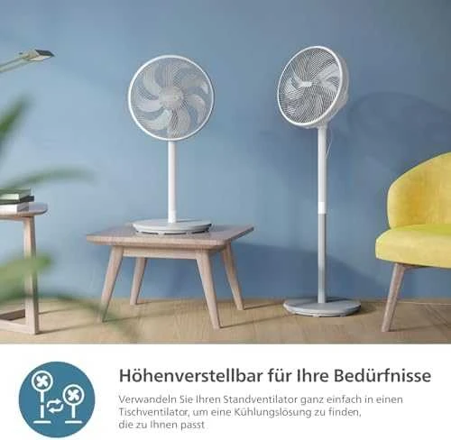 Ventiliatorius Philips 2000 Series | CX2550/00 | Stand Fan | 50 W | Diameter 40 cm | Greičių skaičius 3 | Oscillation | Baltas