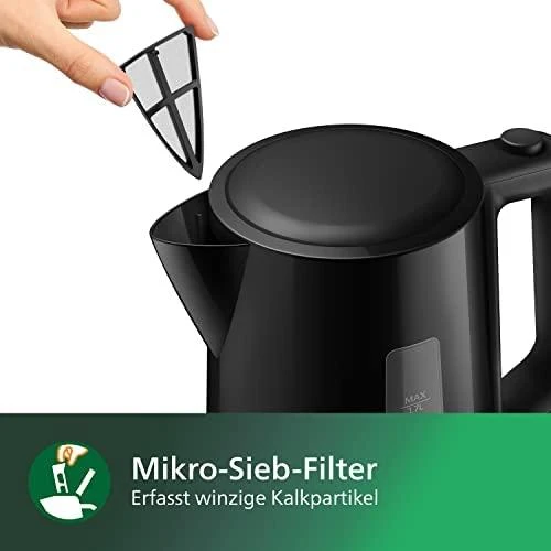 Philips Series 3000 Virdulys – 1,7 litro, šeimai skirtas dydis, juodas (HD9318/20)