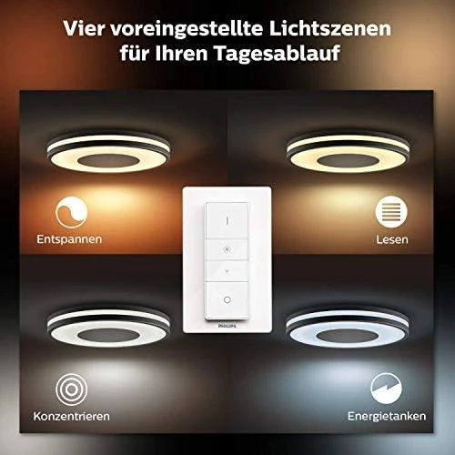 Lubinis šviestuvas Philips Hue Be baltos atmosferos išmanusis lubų šviestuvas, juodas