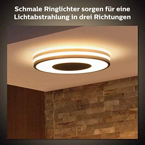 Lubinis šviestuvas Philips Hue Be baltos atmosferos išmanusis lubų šviestuvas, juodas