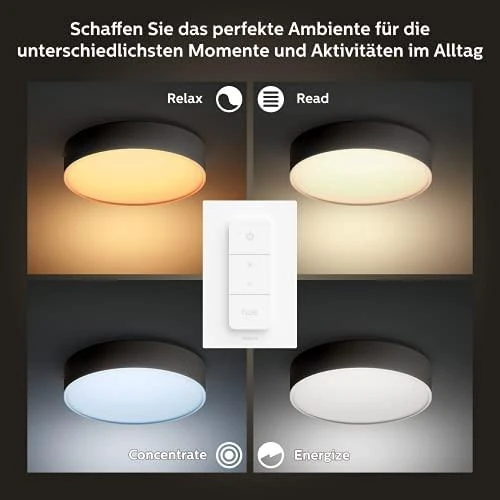 Lubinis šviestuvas Philips Hue Enrave juodas M