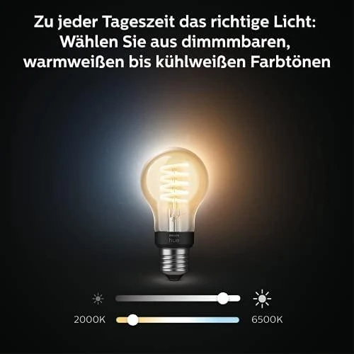Philips Hue Baltas Ambiance išmanioji LED lemputė 7W E27 Zigbee, Bluetooth