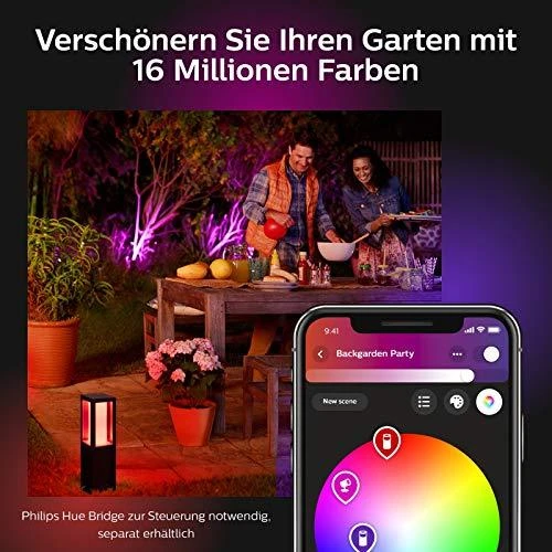 Philips Hue Econic Sieninis lauko šviestuvas (Baltas ir spalvotas)