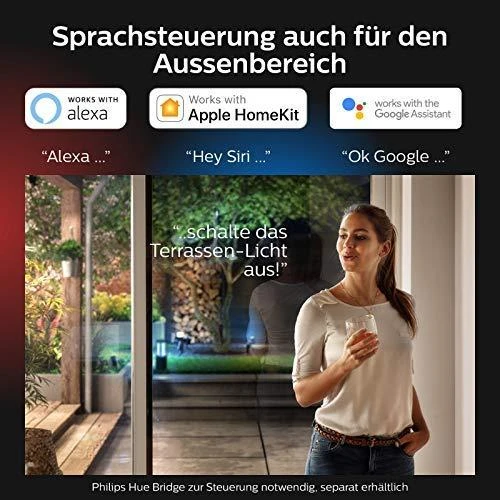 Sieninis šviestuvas Philips Hue Baltas and colour ambience „Econic” sieninis lauko šviestuvas