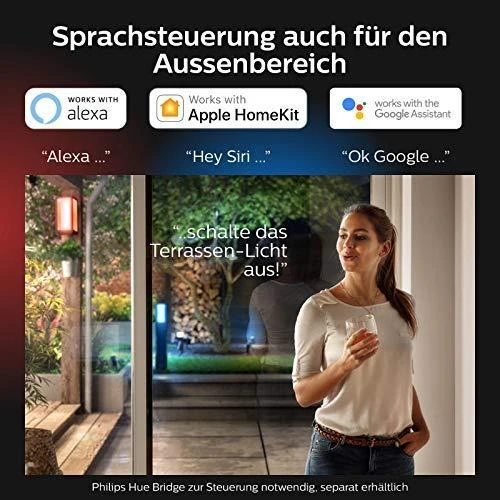 Philips Hue Econic Lauko Šviestuvas (Baltas ir spalvotas)