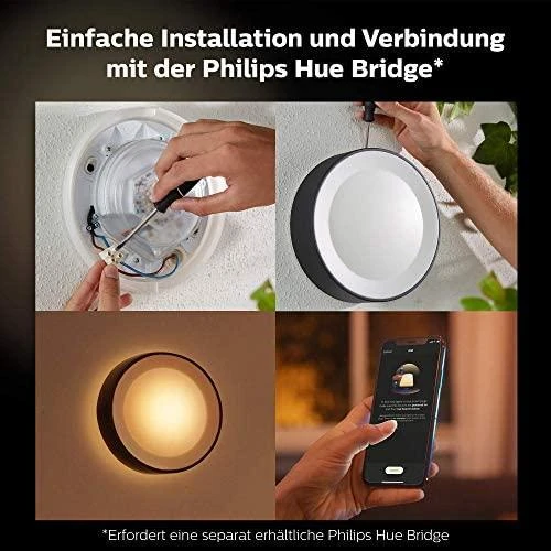Philips Hue Sieninis lauko šviestuvas Daylo (Baltas ir spalvotas)
