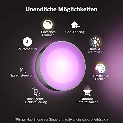 Philips Hue Sieninis lauko šviestuvas Daylo