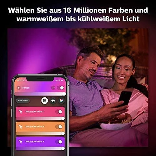 Philips Hue Sieninis lauko šviestuvas Resonate (Baltas ir spalvotas)