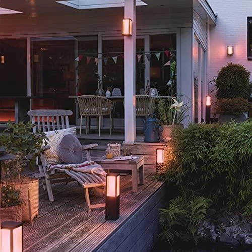 Philips Hue Impress stulpinis lauko šviestuvas (Baltas ir spalvotas)