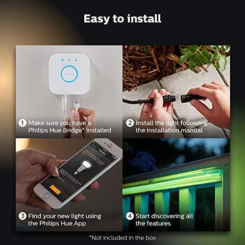 „Philips Hue“ | Šviesos juostelė | „Hue Baltas“ ir spalvų aplinka | 37,5 W | Baltas ir spalvota šviesa