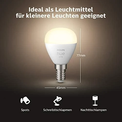 Philips Hue Lamp E14 5.7WW BT rutulinis 2 pak
