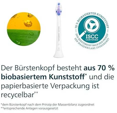 6 dalių šepetėlių galvučių pakuotė Philips Sonicare Sensitive HX6056/87, baltos spalvos