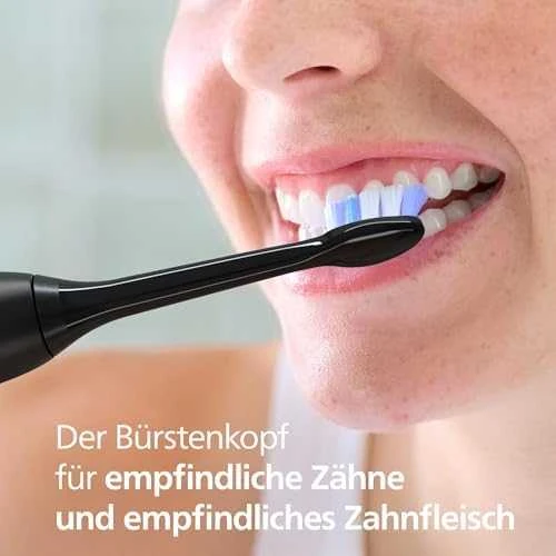 6 dalių šepetėlių galvučių pakuotė Philips Sonicare Sensitive HX6056/88, juodos spalvos