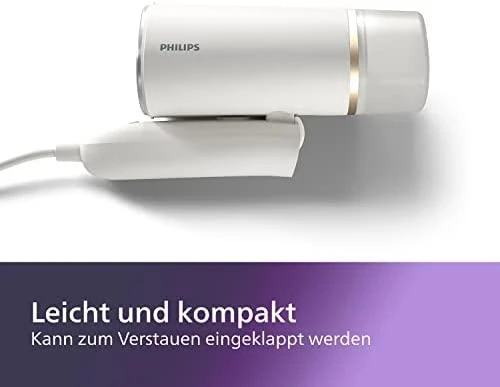 Philips 3000 serijos rankinis garintuvas STH3020/10 Kompaktiškas ir sulankstomas Paruoštas naudoti per ~30 sekundžių 1000W, iki 20g/min. Nereikia lyginimo lentos