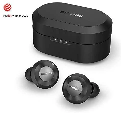 Į ausis dedamos iš tikrųjų belaidės ausinės Philips TAT8505BK/00, Juodos