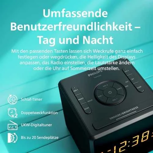 Laikrodis-radijas Philips, USB
