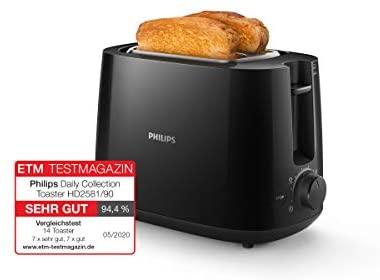 Philips Daily Collection HD2581/90 skrudintuvas 2 griežinėliai Juoda 830 W