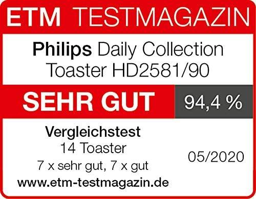 Philips Daily Collection HD2581/90 skrudintuvas 2 griežinėliai Juoda 830 W