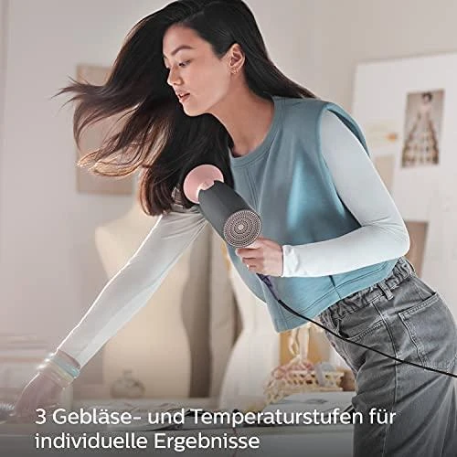 Plaukų džiovintuvas Philips 3000 serija BHD350/10, Juodos/Rausvos spalvos