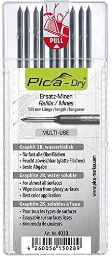 Pica Marker Pica Dry Refills, grafito spalvos (keičiamos šerdelės) 10 vnt.