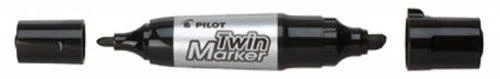 Pilot Pen Permanentinis dvipusis žymeklis Pultas TWIN JUMBO 1-3mm., 5-6 mm., juoda