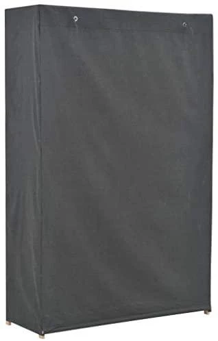 Drabužių spinta, audinys ir pušies mediena, 110x40x170cm