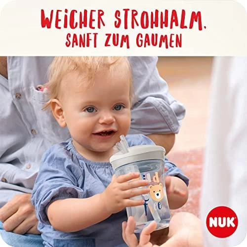 NUK mokymosi puodelis su veiksmo puodeliu, 230 ml, antis