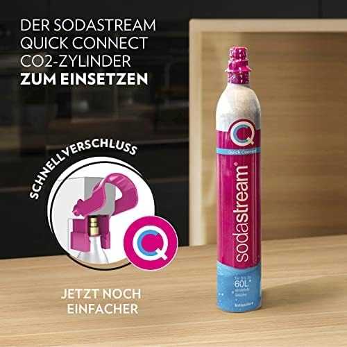 SodaStream Quick Connect CO2 angliarūgštės cilindras 60L, rožinis