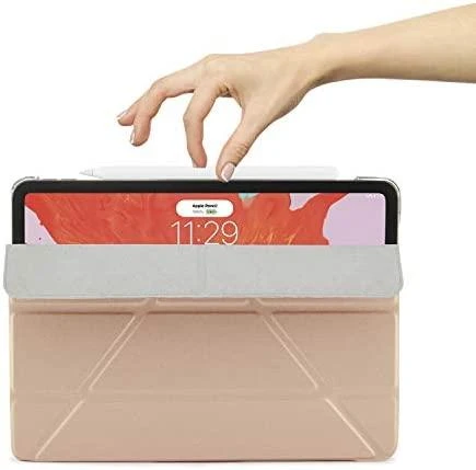 Pipetto iPad Pro 2018 11 colių origami dėklas – rožinis auksinis / skaidrus