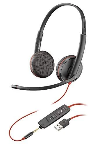 Plantronics Poly BLACKWIRE,C3225 USB-A Poly USB-A Ausinės Su mikrofonu Juodas USB Type-A su laidu