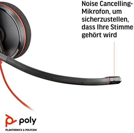 POLY PLANTRONICS BLACKWIRE ausinės C3210, laidinės, monofoninės, USB-C, optimizuotos vieningam ryšiui