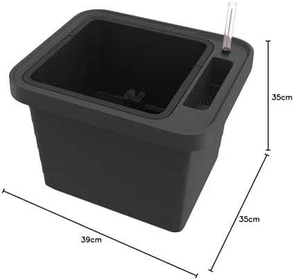 ‎Plastia URBALIVE BERBERIS UNO savaime laistomas vazonas 45 x 39 cm, rutulinis