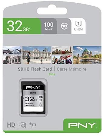 Atminties kortelė Pny Technologies Karta PNY Elite SDHC 32 GB Class 10 UHS-I/U1 (P-SD32GU1100EL-GE)