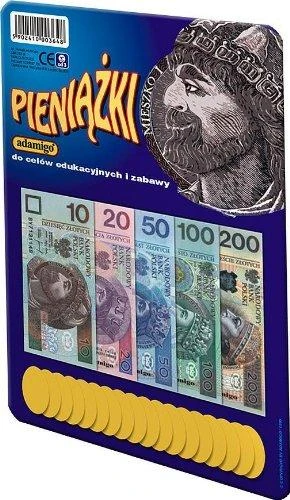 Mokomieji pinigų banknotai ir monetos ADAMIGO 3648