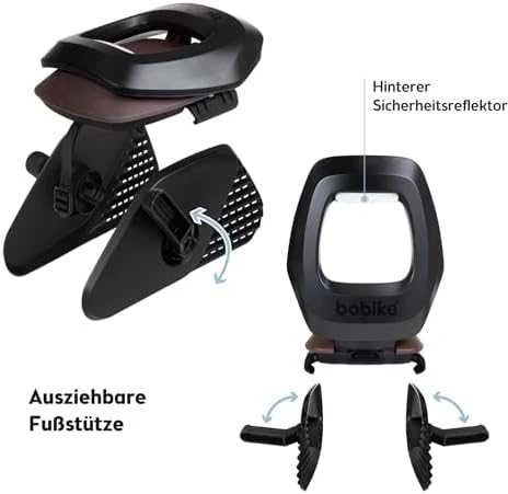 Dviračio kėdutė Bobike Junior ONE, juoda/tamsiai ruda