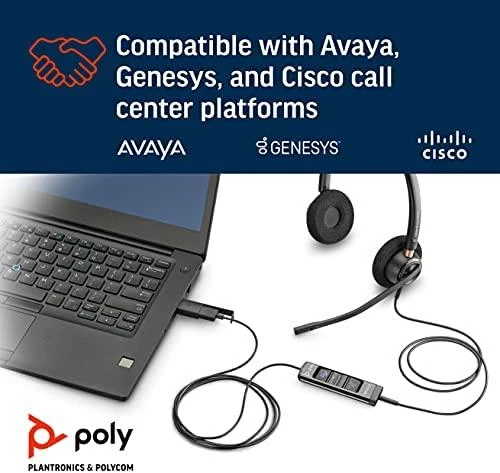 Plantronics POLY EncorePro 525 EP525 USB STEREO USB-A & USB-C Ausinės
