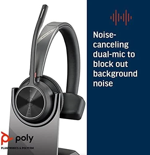 POLY Voyager 4310 UC Ausinės Belaidės su lankeliu ant galvos Office/Call center USB Type-A Bluetooth Charging stand Juodas