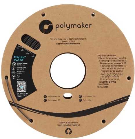 Polymaker PolyLite PLA-CF - 1kg - 1.75mm - juodas