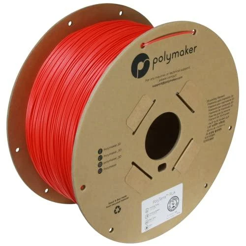 Polymaker PolyTerra PLA 3kg ryškiai raudona ritė