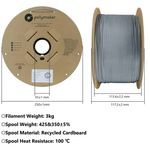 Polymaker PolyTerra PLA - 3kg - 1.75mm - Lava Raudona