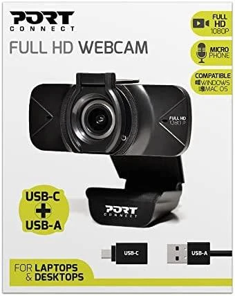 PORT DESIGNS FHD kamera 900078 Juodas, USB