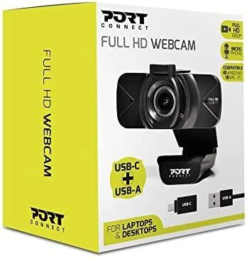 PORT DESIGNS FHD kamera 900078 Juodas, USB