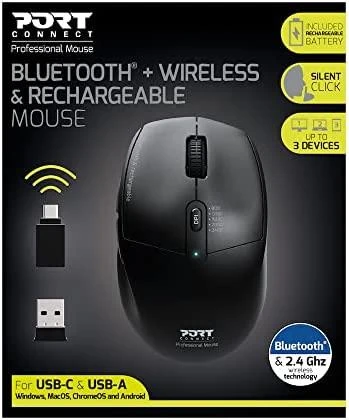Port Designs 900715 pelė dešinei rankai RF belaidė + Bluetooth Optinė 2400 DPI