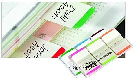 3M Lipnūs žymekliai Post-it, 25,4 x 38 mm, 3 spalvos