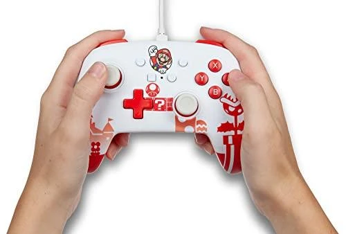 Power A PowerA Mario Raudona/Baltas laidinis valdiklis skirtas Nintendo Switch