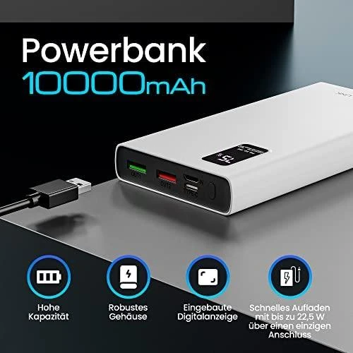 Extralink powerbank EPB-067B 10000mAh greito įkrovimo balta
