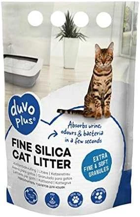 Kačių kraikas Duvo+ Duvo+ Sand Compact Silica Baltas 5l Smulkus silikoninis kraikas katėms