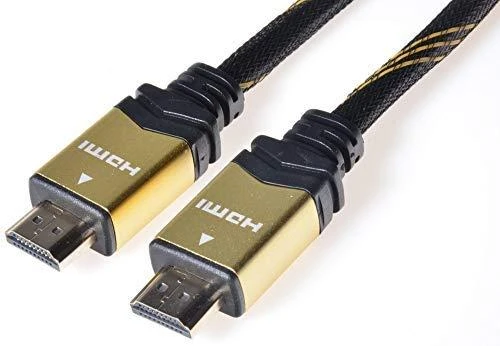HDMI kabelio jungtys su auksiniu korpusu